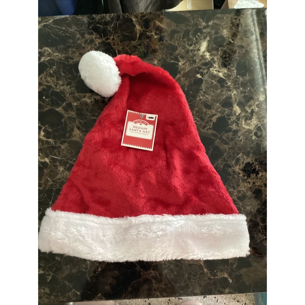Christmas Deluxe Red Plush Santa Hat Faux Fur Trim Costume Party Different Sizes